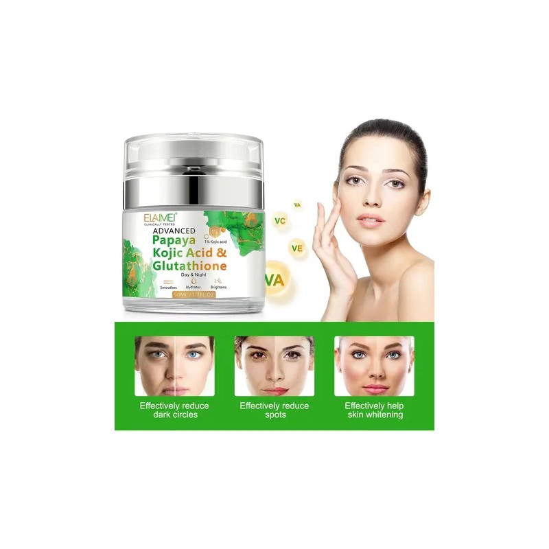 Crema Papaya Ácido Kójico Y Glutation Aclarante Paño Manchas