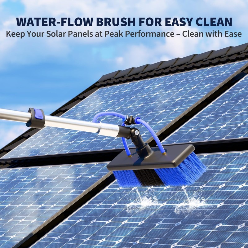 BSFRNF 16FT Solar Panel Cleaning Kit with Telescopic Pole &