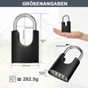 ZHEGE Combination Lock, 4-Digit Resettable Combination Padlock, Weatherproof Theft Proof