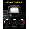 Asgohme White LED License Plate Lights with Red U-shaped Light