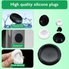 EASYEAH 30PCS Rubber Plugs for Round Holes - 3/8"(10mm) Black