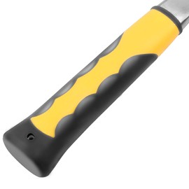 KEILEOHO Rock Pick Hammer With Skid Handle, 32 oz 11.2" All Steel Geologist Hammer, Drop Forged Masonry Hammer with Pointed Tip and Shock Reduction Grip for Mining, 2lbs