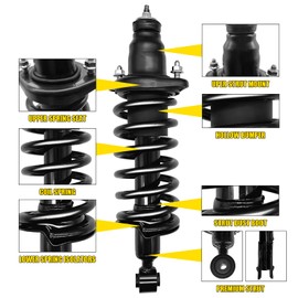 Garvee Front Strut Assembly -Left & Right Shock Coil Spring Suspension Assembly Kit Compatible for 2004-2012 Malibu, 2005-2010 Pontiac G6, 2007-2009 Saturn Aura - 172199 172200