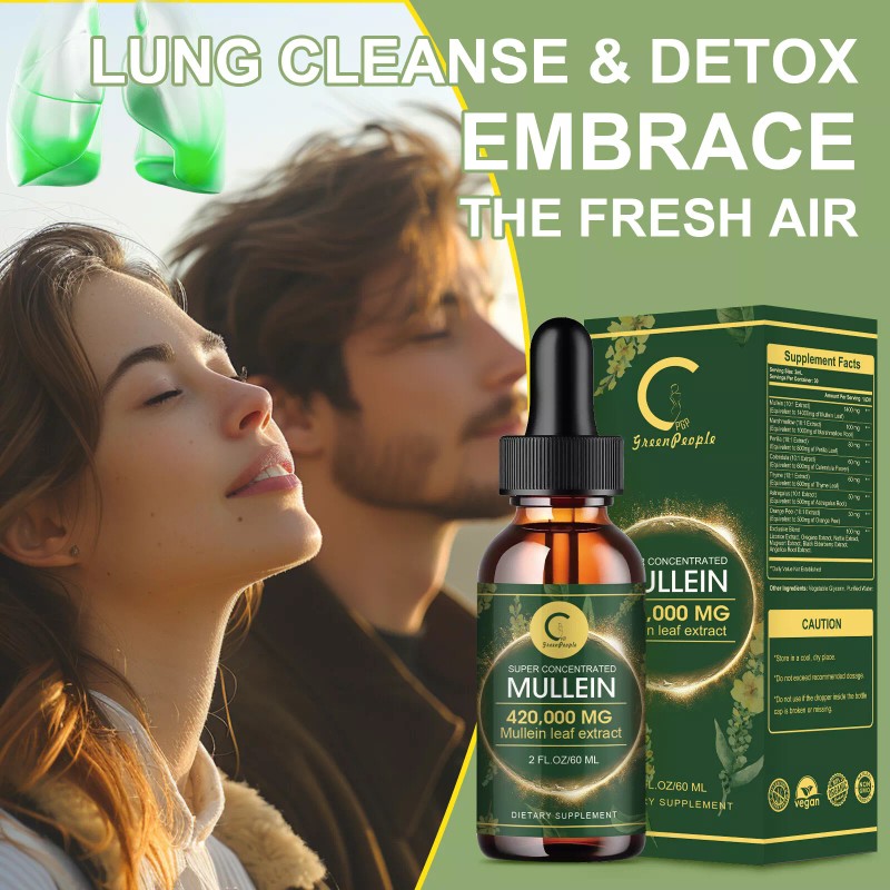 2 PACK Mullein Drops for Lungs, Detox and Cleanse Mullein