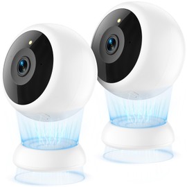 Thybro Magnetic Security Camera Wireless - 2Pack AI Motion Detection, 2K HD Video, Battery Powered, 360°, 2-Way Audio,IR Color Night Vision, Waterproof, Outdoor & Indoor Surveillance