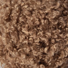 Pretty Jolly Teddy Fur Yarn - Super Soft, Chunky, Fluffy & Fuzzy, Faux Fur, Eyelash Yarn for Crochet & Knit (Total Length 110yds/7.05oz) (Brown)