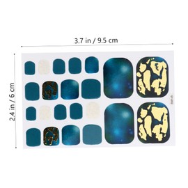FOMIYES 6 Sets Women Toe Nail Stickers Nail Art Wraps Beauty Supplies Included