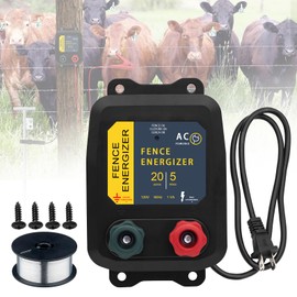 Electric Fence Charger, 5 Mile Electric Fence Energizer,Electric Fence for Preventing Wild Animals Intruding