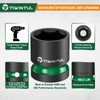 TIWINTUL 1/2" Drive Shallow Impact Socket Set, 8-24mm, Metric, CR-MO,