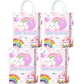 YanZonic 16Pcs On Cloud 9 Snack Bag for 9th Birthday Decorations for Girls, Party Decorations, Bachelorette & Bridal Shower Decor, Baby Shower Decorations