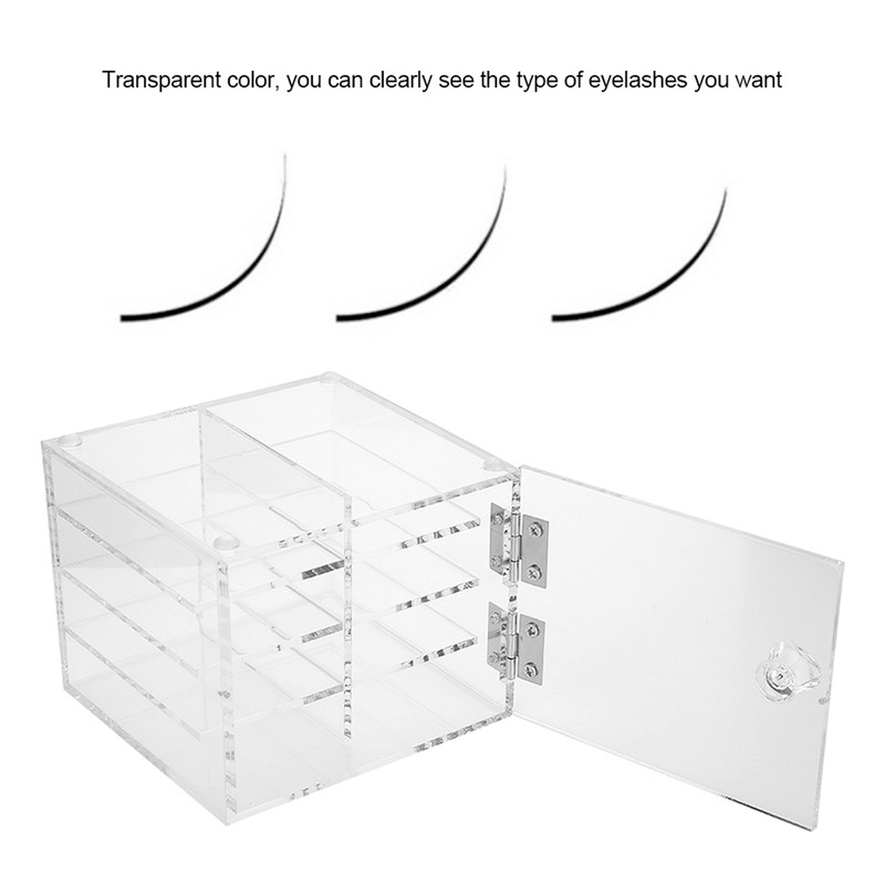 8 Layers False Eyelash Extension Carrying Box Acrylic Storage Box