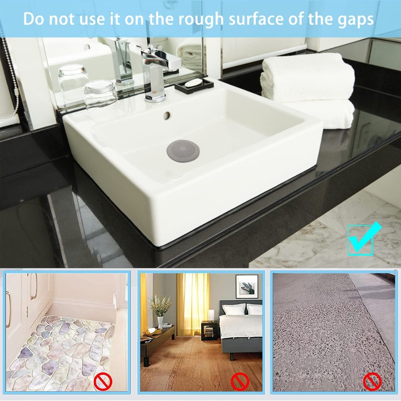 2 Pack Drain Hair Catcher Durable Silicone Hair Stopper Shower