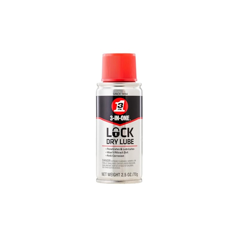 3-IN-ONE Lock Dry Lube, 2.5 OZ