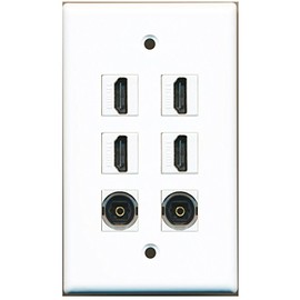 RiteAV - 4 HDMI 2 Port Toslink Wall Plate