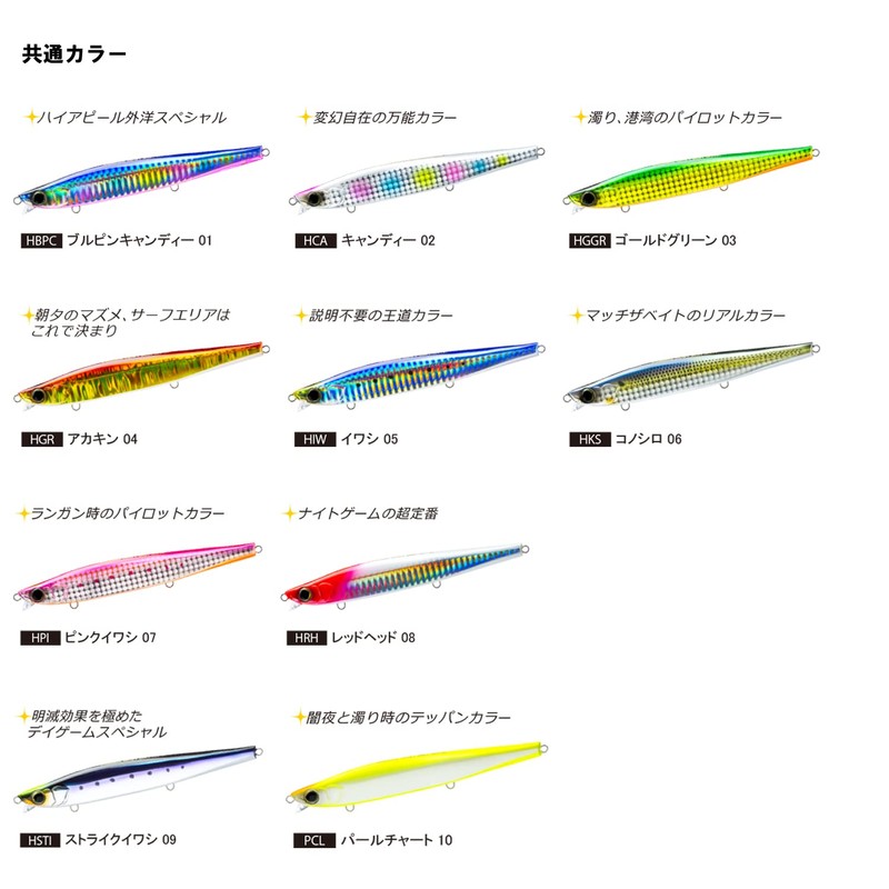 DUEL Hardcore Heavy Shot (S) F1181-HGCI Lure, Sinking Pencil Bait,