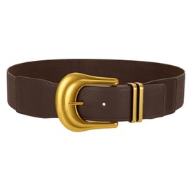 JASGOOD Women Wide Elastic Waist Belt Vintage Thick Stretchy Belt with Fashion Big Buckle