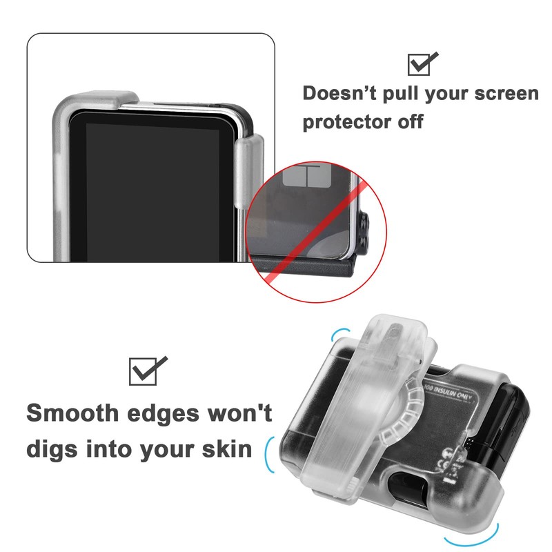 (Upgrade) iGuerburn tSlim X2 Pump Case with 360°Rotating Clip, Tandem