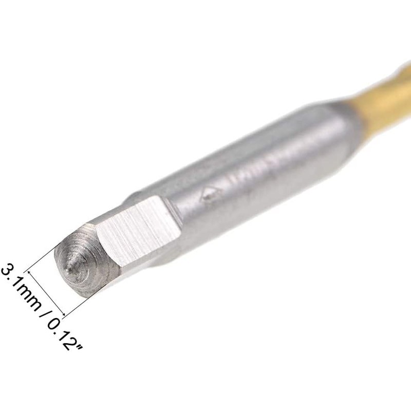 TA-VIGOR 2Pcs M3.5 x 0.6mm Spiral Point Tap with H2