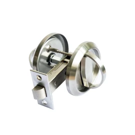 LEICHI 304 Stainless Steel Door Knobs Ring Doors Pulls Corridor Hidden Recessed Cup Handle Install Pocket Door Lock Privacy Sliding Door Latch, Without Locking, 1 Set Doorknobs