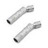 QWORK 14mm&16mm Magnetic Swivel Spark Plug Socket, Thin Wall Magnetic