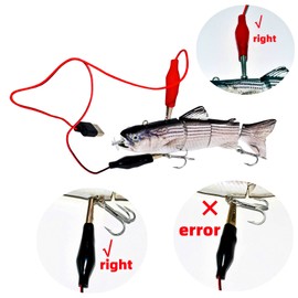 Fishing Lures Electric Lure Swimbait USB Rechargeable Bait Crankbait Automatic Swimming Lifelike Fish Fishing Tackle 5.12" (D)