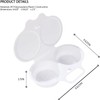 White Egg Poacher, Microwave Egg Boiler Poacher, 2 Cavity Nonstick