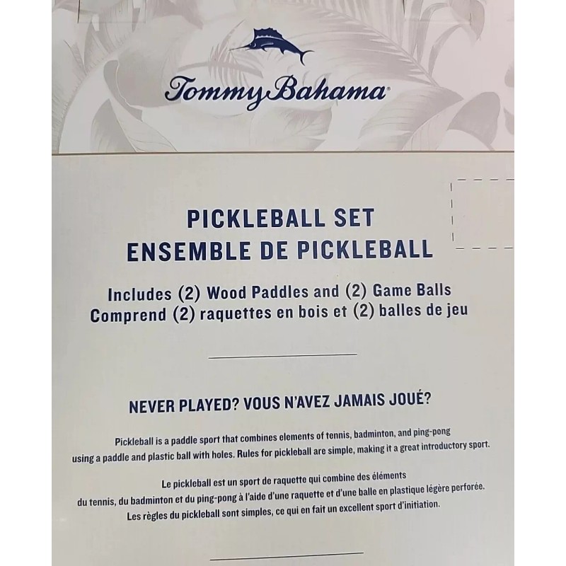 Tommy Bahama New Tommy Bahama Pickleball Set 2- Grey Wooden