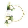 Floral Hoop Metal Ring Wreath Artificial Wall Hanging Wreath for