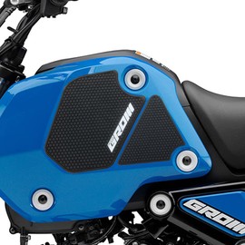 GROM Tank Pad Motorcycle Honda GROM MSX125 2021-2023 GROM msx125 grom 125 Side Fuel Tank Pad Protector Sticker Knee Grip Traction Pad Black GROM MSX125(GROM logo)