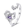 CRMAD Scottish Thistle Ring for Women Sterling Silver Thistle Jewelry