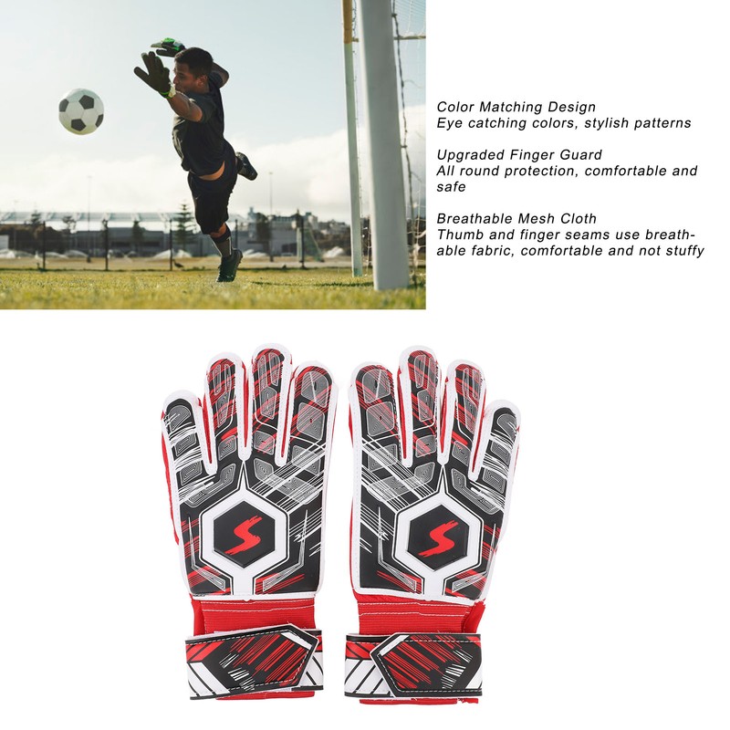 1 Pair Kids Soccer Gloves Latex Collision Resistance Football Goalkeeper