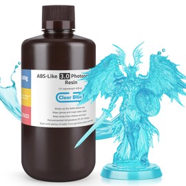 ELEGOO ABS-Like Resin 3.0, Photopolymer Resin UV Curing 405nm, Upgraded ABS 3D Printing Resin, Higher Precision, Lower Shrinkage 3D Resin for LCD/MSLA/DLP 3D Printer, Clear Blue 1000G