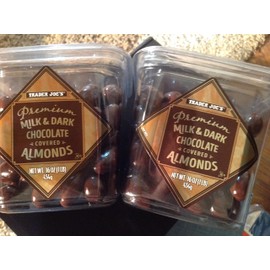 Trader Joe's Premium Milk & Dark Chocolate Almonds 2 pack