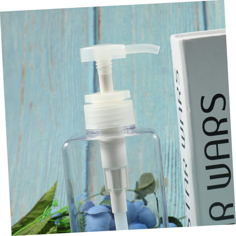 iplusmile Large Capacity Transparent Square Pump Bottle Empty Liquid Dispenser