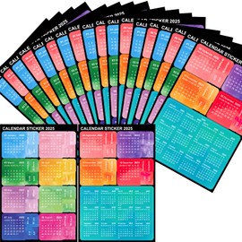 2025 Calendar Stickers Self Adhesive Monthly Tabs Date Planner Sticker for Journal Scrapbook Notebook Supplies 10 Sets