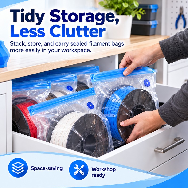 10-Pack 3D Printer Filament Vacuum Storage Bags for PLA, ABS