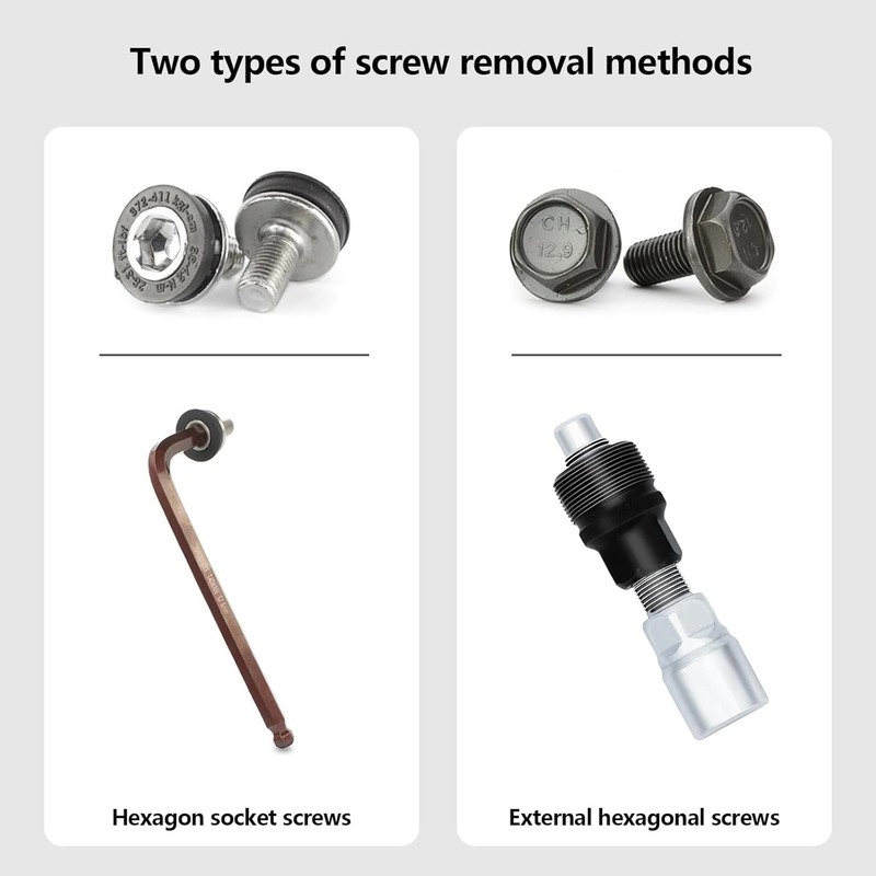 CMBXAQ Bicycle Crank Puller, 16 mm Key - Universal Bottom