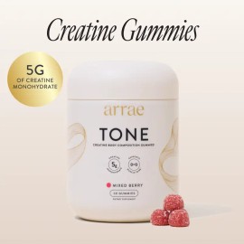 Creatine Monohydrate Gummies for Women – Mixed Berry Flavor Chewable Creatine Supplement, Easy Daily Workout Support Gummies, 15-Day Supply