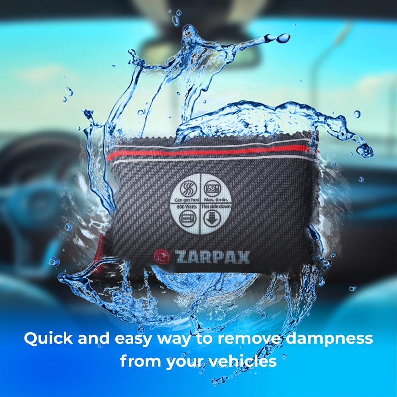 Zarpax Reusable Car Dehumidifier - Rechargeable Dehumidifier for Car, Trucks,