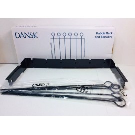 Dansk Kabob Folding Rack With Six 14” Long Skewers For Gas Or Charcoal Grills
