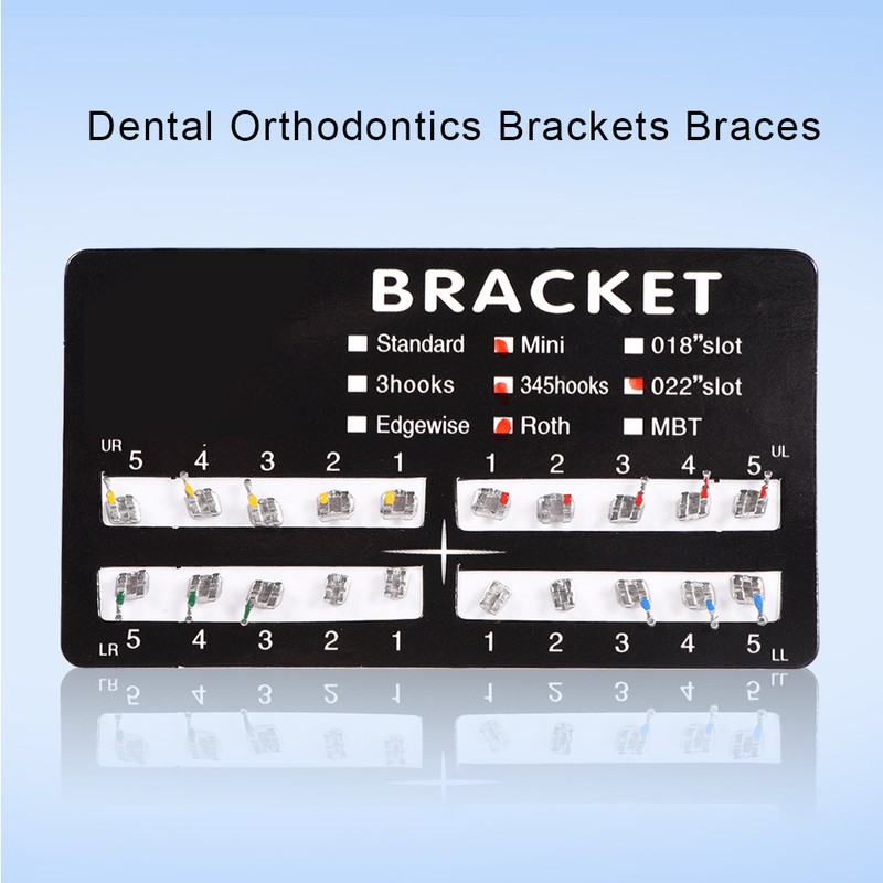 10 Packs Metal Dental Teeth Orthodontics Brackets Braces Mini Roth