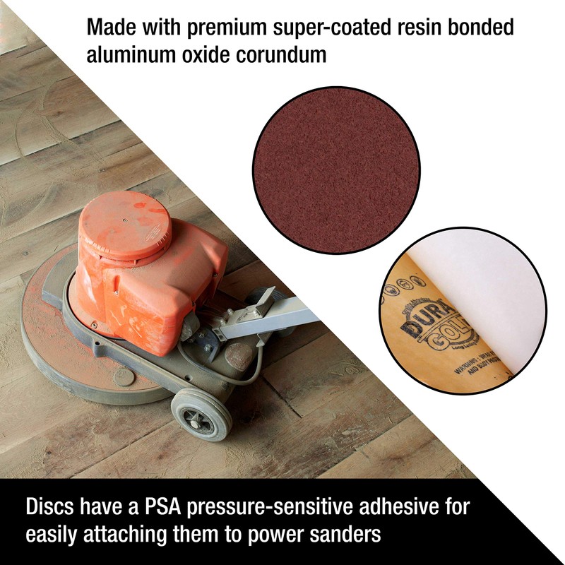 Dura-Gold Premium 10" Sanding Discs - 80 Grit (Box of