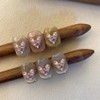 Multiple Shape Pink Nail Rhinestones for Nails Supplies Mini Steel