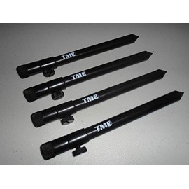 TMC 4 x Aluminium Bank Sticks 20-35 cm's. Rod Rests, Buzz Bar, Alarms. Fishing. 16mm Diameter