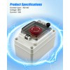 660V 10A Push Button Switch Box, Red Momentary Emergency Stop