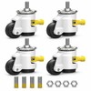 4 Pack Heavy Duty Retractable Leveling Casters, 2200 lb Capacity,