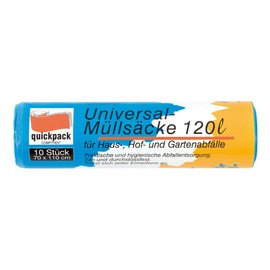 No Label Müllsäcke Camping Universal 120 Liter 10 Stück
