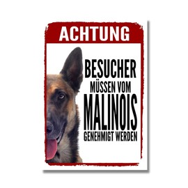 Malinois Mali Approval Dog Sign Saying Door Sign Dog Sign Warning Sign