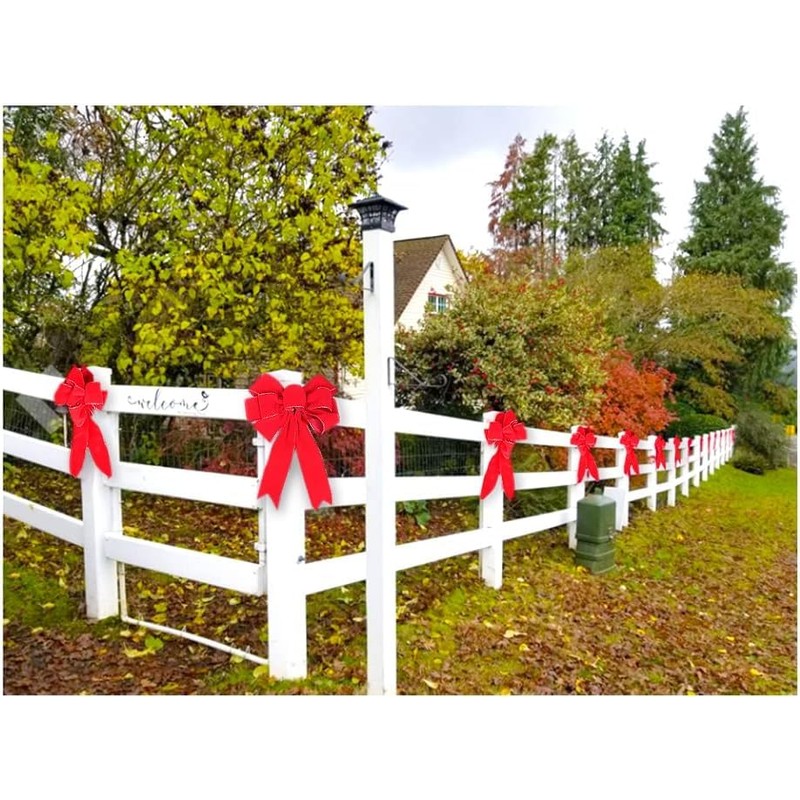 DHRUTI Christmas Bow, Christmas Red Bow, Christmas Tree Bows, Large