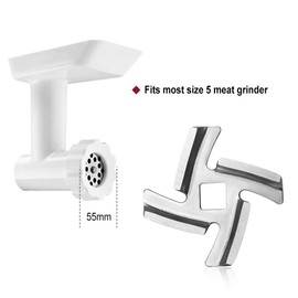 iVict 2 Pack Stainless Steel Knife Cutter Meat Grinder Blade Cutter Replacement for Size 5 Electric Meat Grinder/Stand Mixer Machinery Parts